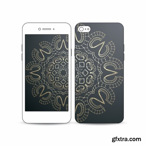 Background template for mobile phone cover pattern 25 EPS