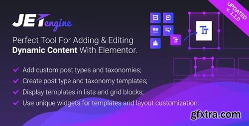 CodeCanyon - JetEngine v1.1.3 - Adding & Editing Dynamic Content with Elementor - 22404335