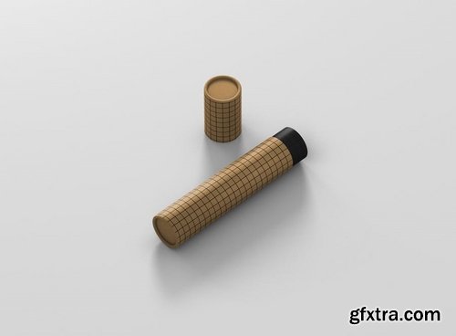 Paper Tube Mockup - Slim Long Size