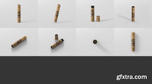 Paper Tube Mockup - Slim Long Size