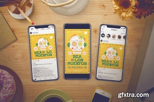 Dia De Los Muertos Flyer Set + Instagram Story