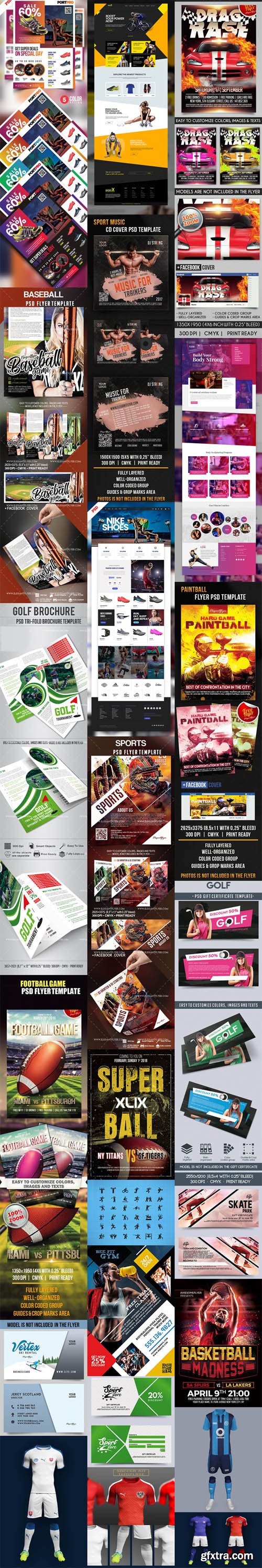 Different & Exclusive PSD Templates for Sport