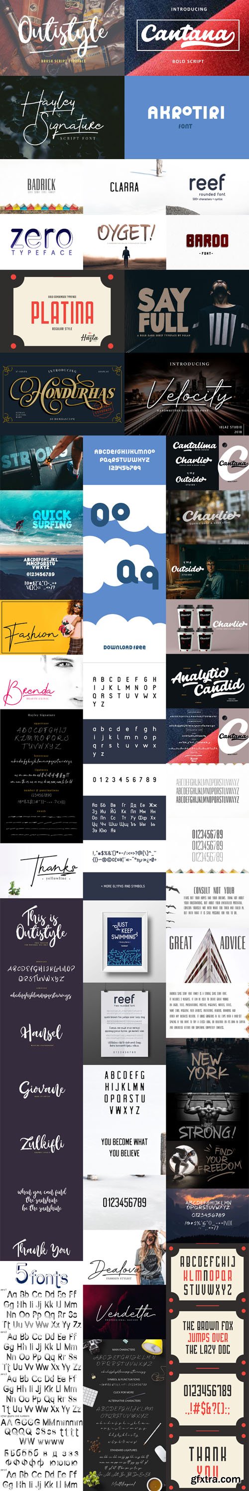 14 Fonts Collection (Multilingual) [TTF/OTF/WebFonts Kit]