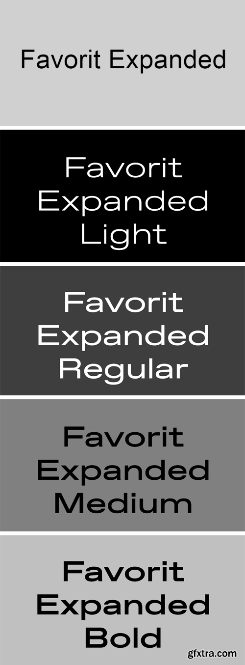 Favorit Expanded Font Family