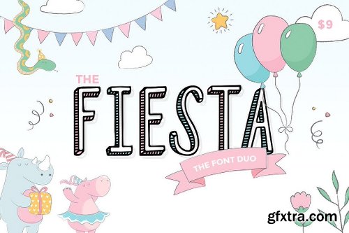 CreativeMarket Fiesta Font Duo (ONLY $9) 2951476