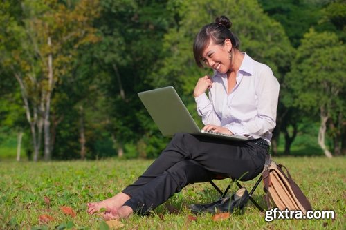 Business ladies girl woman on the nature of the field relaxation holiday 25 HQ Jpeg