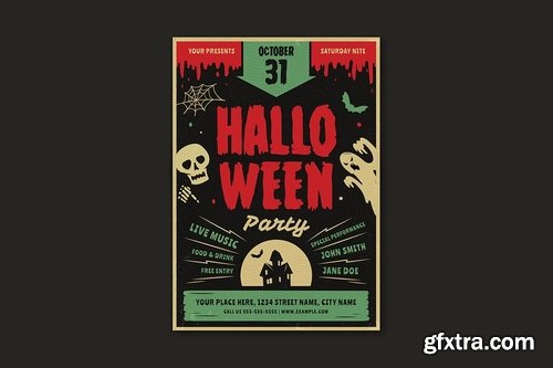 Retro Halloween Party Flyer 2