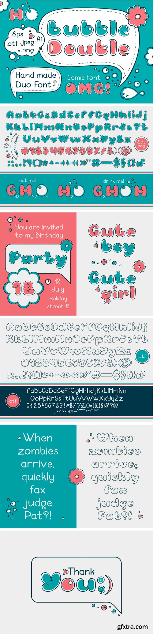 CM - Bubble Double Duo Font. Comic 2657672