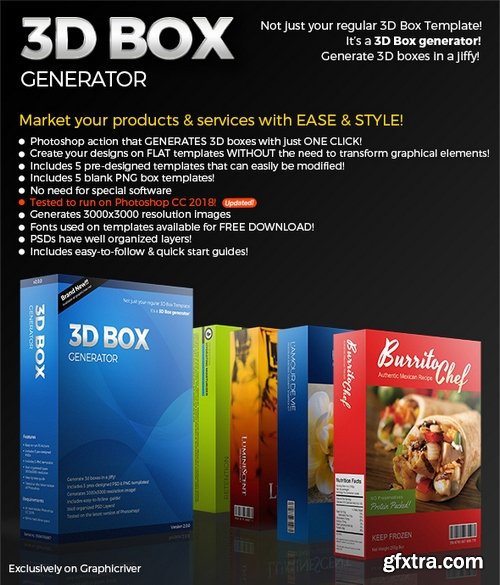 Graphicriver - 47663 3d Box Generator Action Set Templates