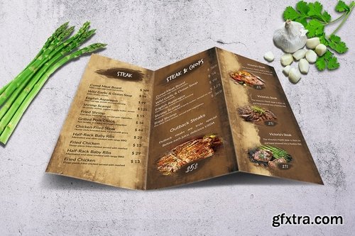 Infernos Vintage A4 Trifold Menu