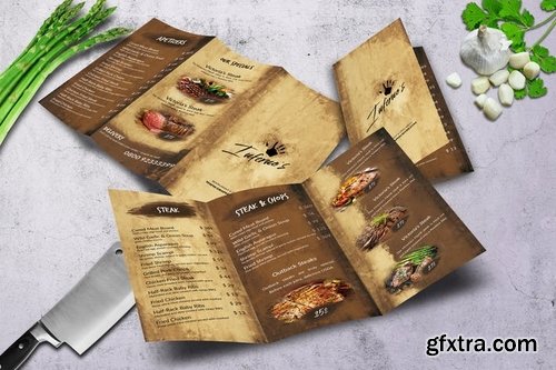 Infernos Vintage A4 Trifold Menu