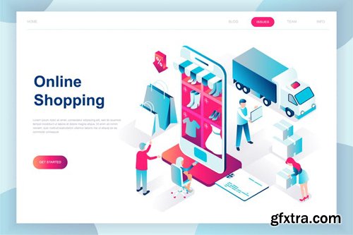 E-commerce Isometric Landing Page