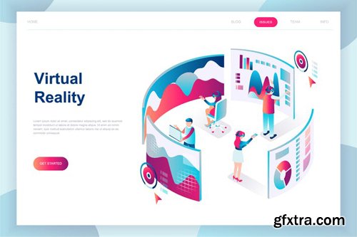 Virtual Reality Isometric Landing Page