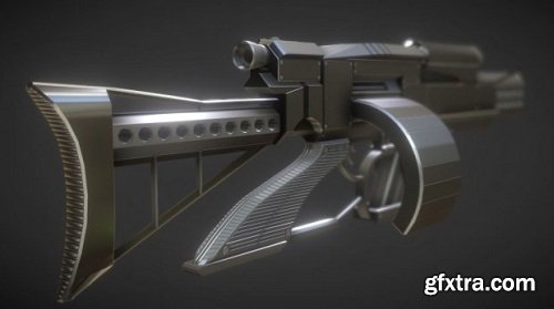 Futuristic Weapon Concept High-Poly 3d model