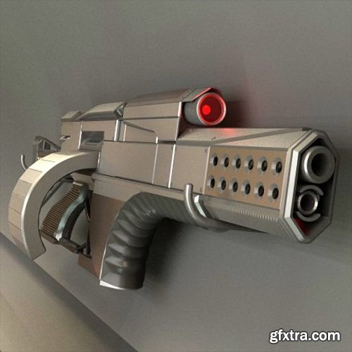 Futuristic Weapon Concept High-Poly 3d model