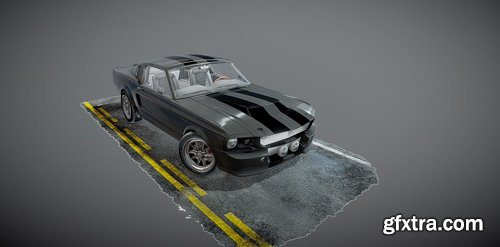 Ford Mustang GT500 Eleanor 3D Model