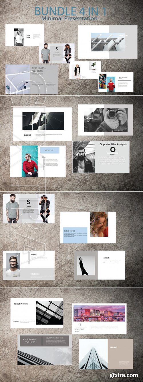 4in1 Bundle Presentation Minimal Template