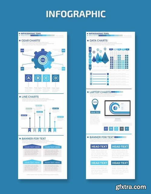 Blue Business Infographics Elements Design