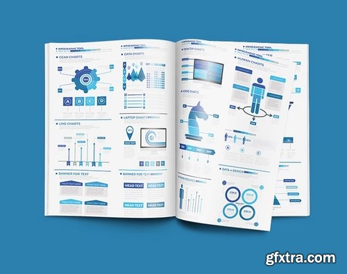 Blue Business Infographics Elements Design