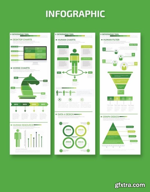 Green Business Infographics Elements