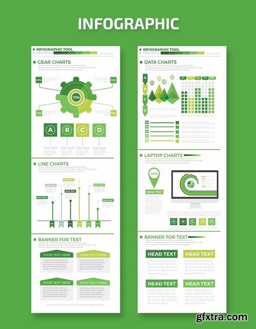 Green Business Infographics Elements