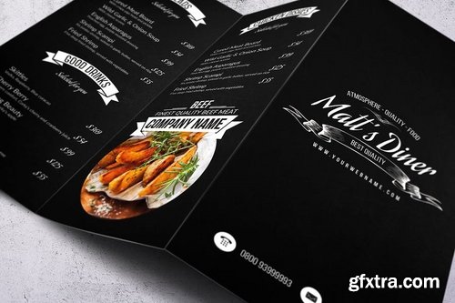 Matt\'s Diner Trifold A4 and US Letter Menu