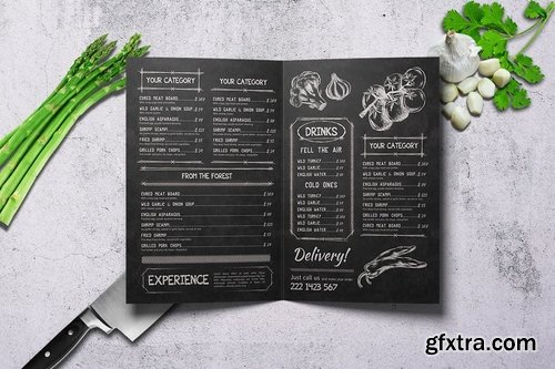 Sketch Bifold Menu - A4 and US Letter