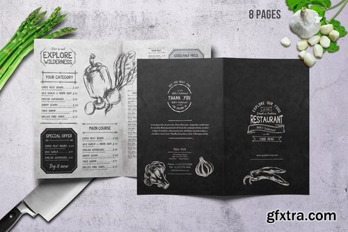 Sketch Bifold Menu - A4 and US Letter