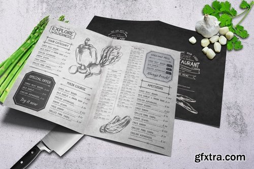 Sketch Bifold Menu - A4 and US Letter