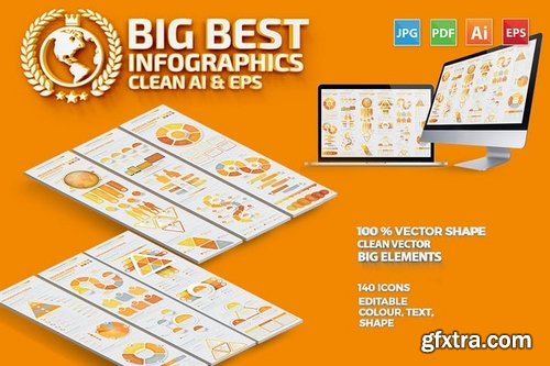 Yellow Data Infographics Design