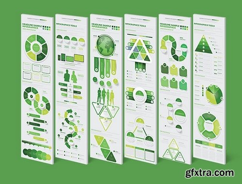 Green Simply Infographics Set