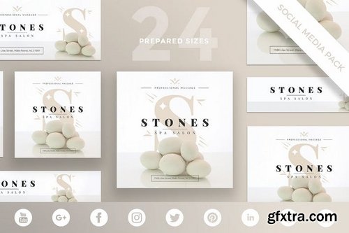 Spa Salon Flyer and Poster, Business Card, Banner Pack, Social Media Templates