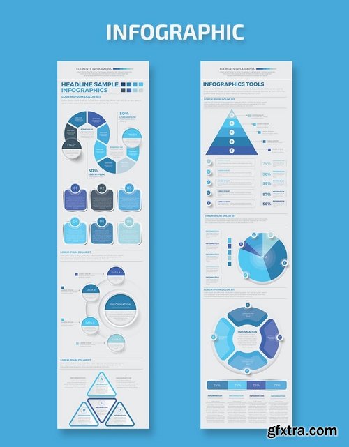 Blue Data Infographics Design