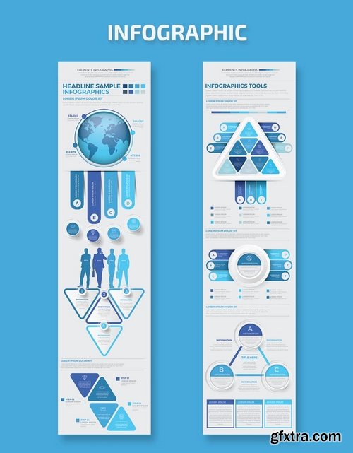 Blue Data Infographics Design