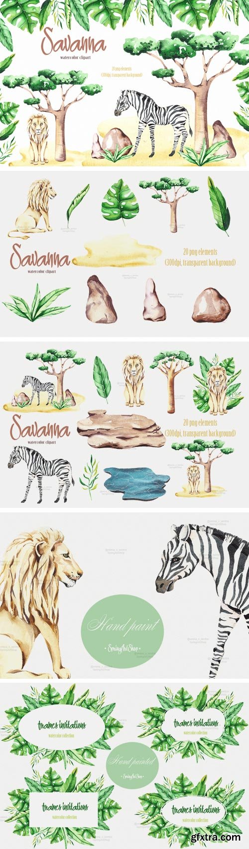 Savanna Animal & Tropical Clipart