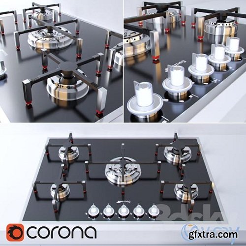 The hob SMEG PVN750 Vray – Corona