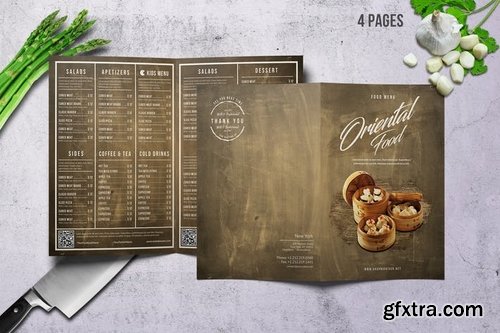 Multipurpose Oriental Bifold Menu - A4 & US Letter