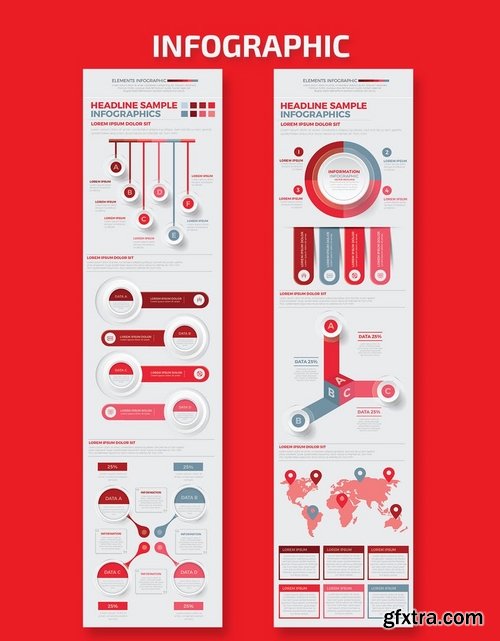 Red Business Infographics Design