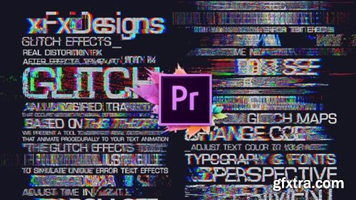 Videohive - 30 Glitch Text Presets | Mogrt - 22557153