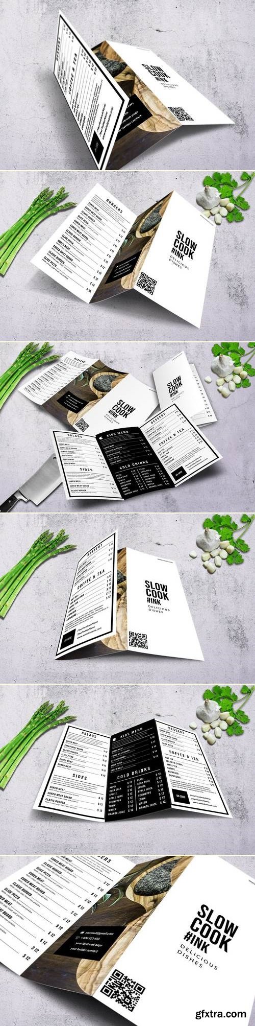 Clean & Fresh Trifold A4 & US Letter Menu