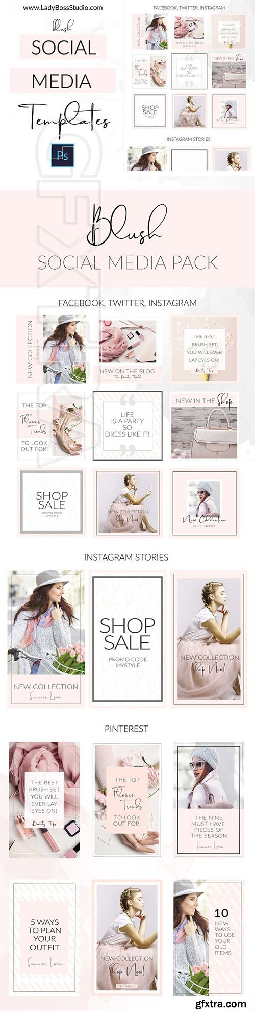 CreativeMarket - Social Media Templates + Pinterest 2963726