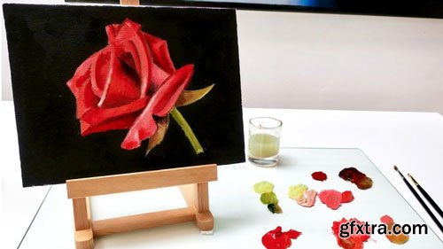 Non-Toxic Oil Painting-Paint a Rose