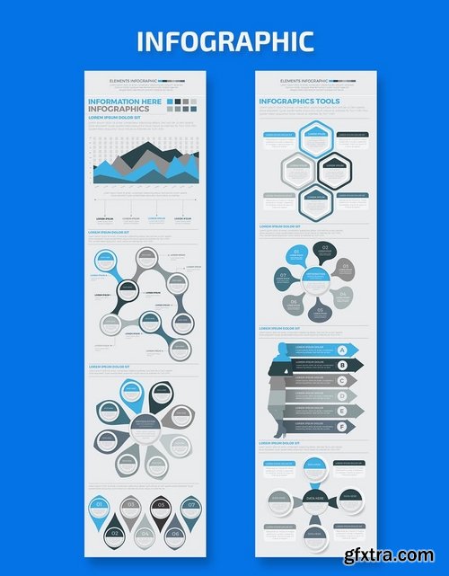 Mega Blue Infographics