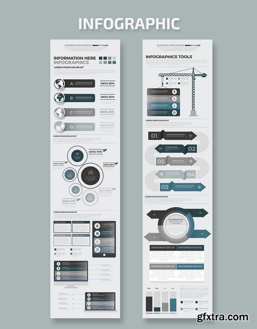 Mega Infographics Elements Design