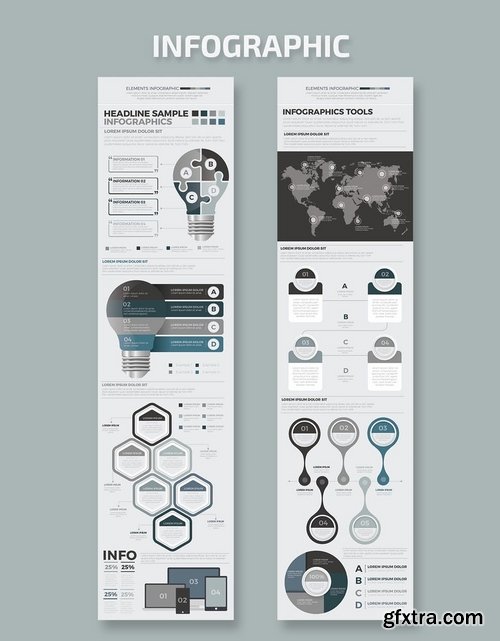 Mega Infographics Elements Design