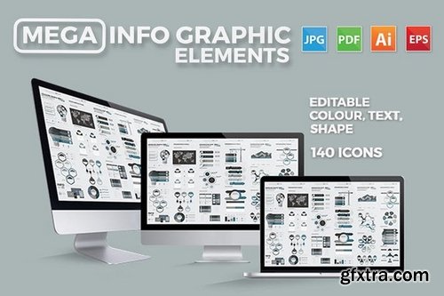 Mega Infographics Elements Design