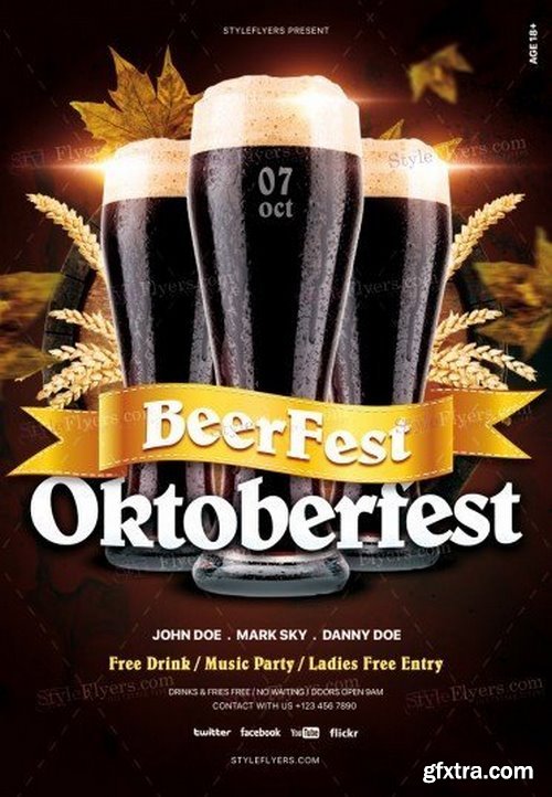 Oktoberfest Festival PSD Flyer Template