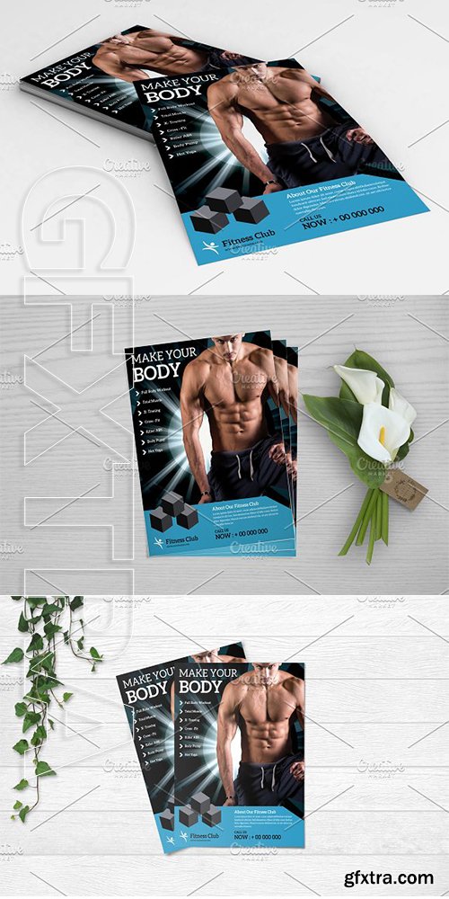 CreativeMarket - Fitness Flyer - Gym Flyer V746 2209184