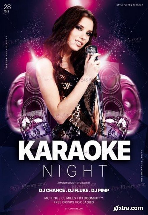 Karaoke Night PSD Flyer Template