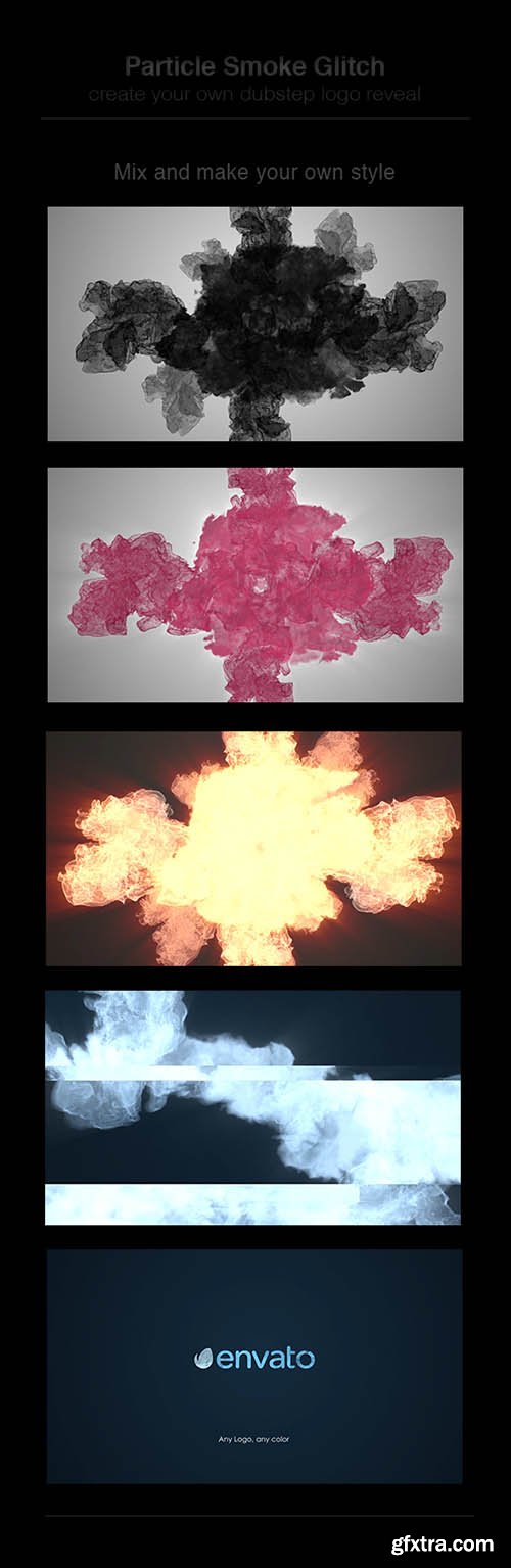 Videohive Particle Smoke Glitch - Logo Reveal 8206378